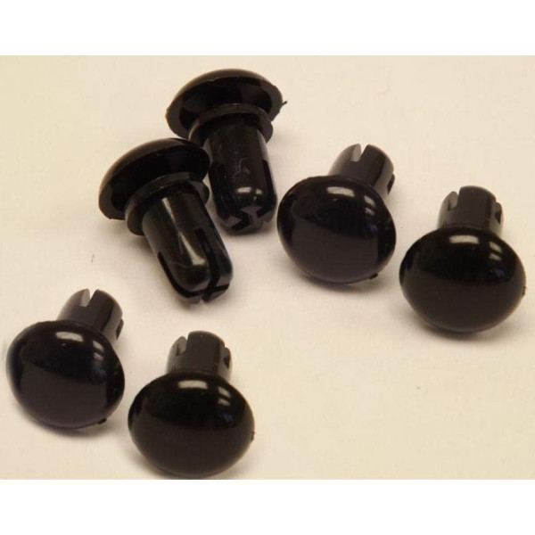 Pyramid Plastics Pyramid push rivets black plastic